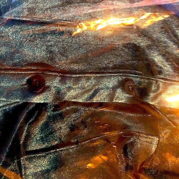 Classic Teal Velvet Button Down Shirt for Effortless Style - Picture 7 of 7